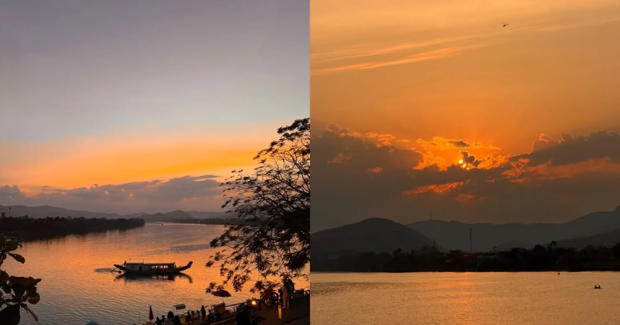 hoàng hôn chùa thiên mụ